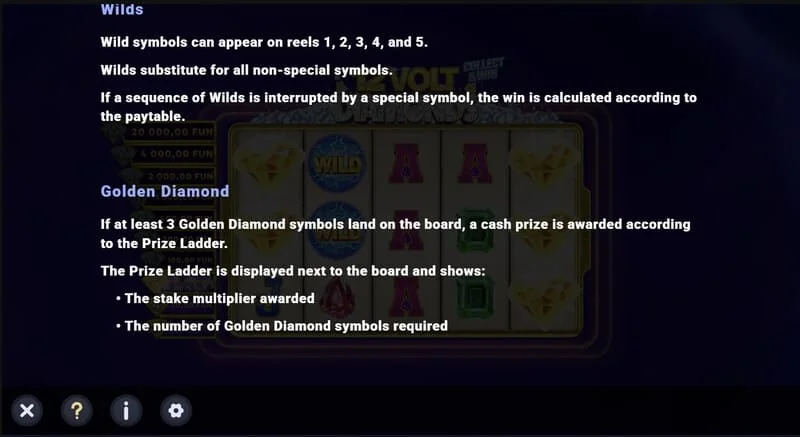 12 Volt Diamonds - nabor Wild in plačilnih simbolov na mreži